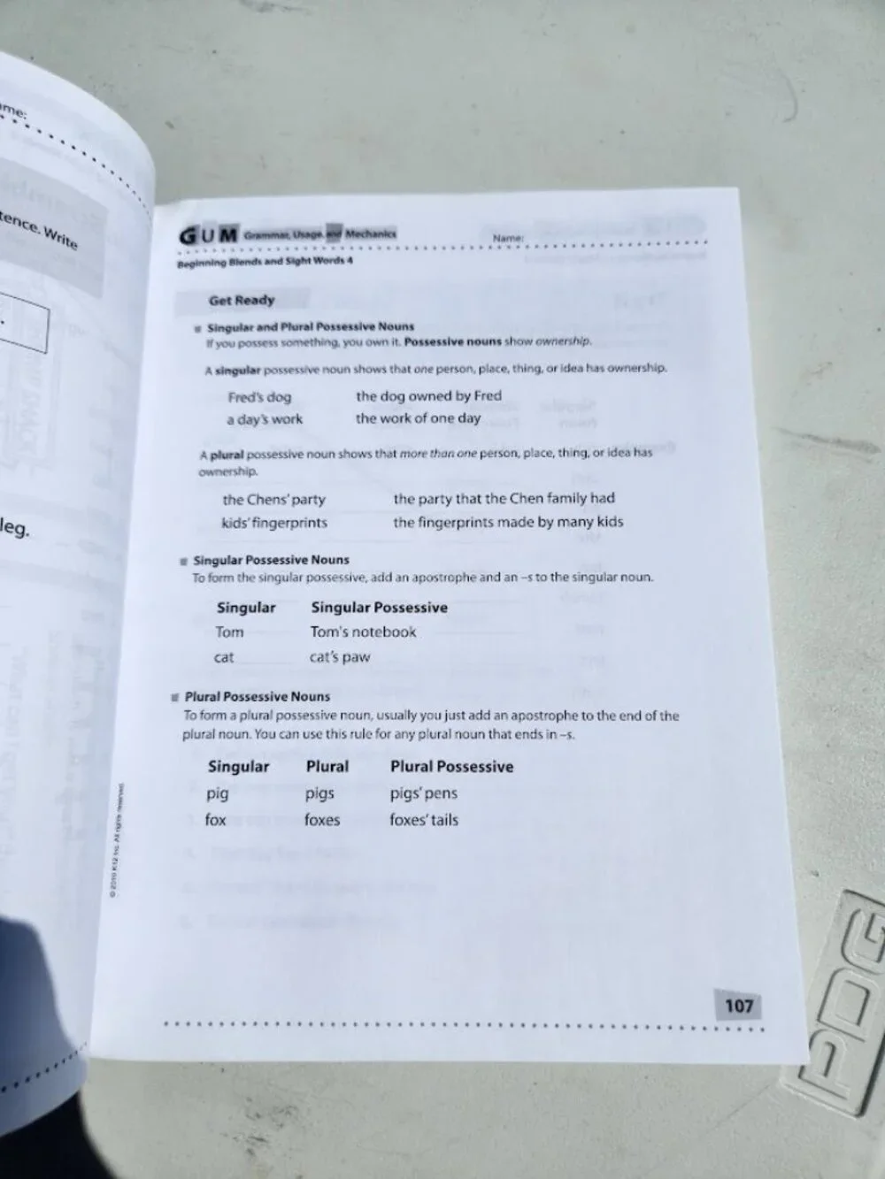 Mark12 Reading Activity Book Volume 1 Paperback Literature Curriculum Workbook S